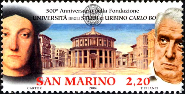 500° anniversario dell´università di Urbino - Duca Guidubaldo da Montefeltro, città ideale e Carlo Bo