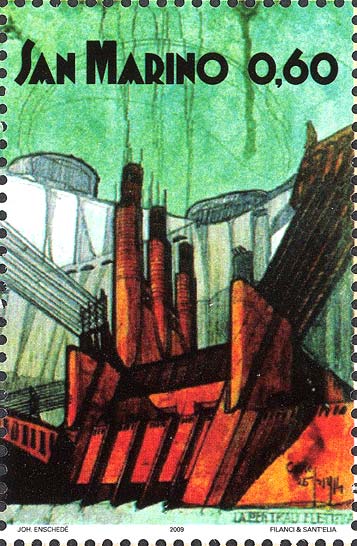 Futurismo - Studio per centrale elettrica, opera di Antonio S.Elia