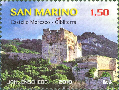 Emissione congiunta San Marino Gibilterra - Castello moresco