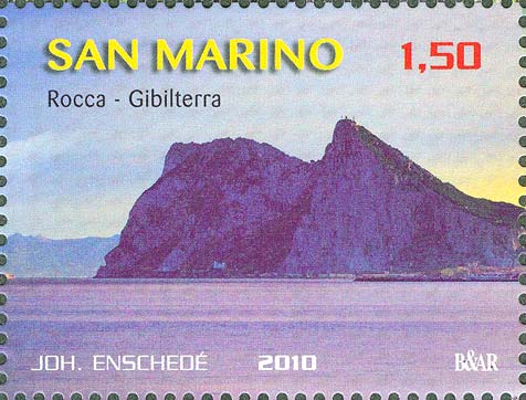 Emissione congiunta San Marino Gibilterra - Rocca di Gibilterra