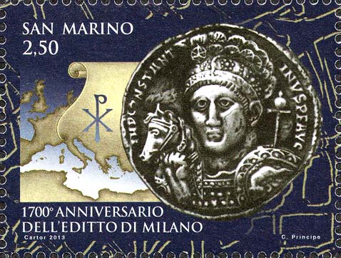 1700° anniversario dell´editto di Milano - Carta dell´Europa e Costantino