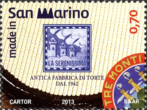 Made in San Marino: la Serenissima - Logo della Serenissima e torta