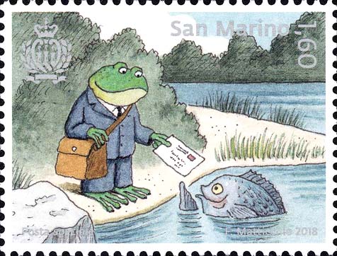 Rana che consegna una lettera