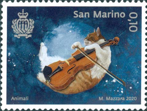 Animali - Gatto che suona un violino