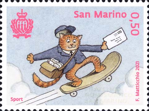 Sport - Gatto su skateboard