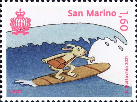 Sport - Coniglio su surf