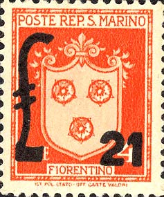 Burgwappen, überdruckt - Fiorentino
