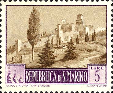 Landschaften - Guaita - Mauer und Turm