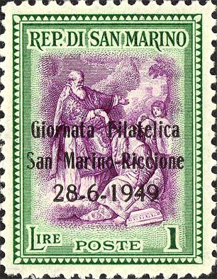 Tag der Philatelie - San Marino erhebt die Republik, Werk von P. Batoni