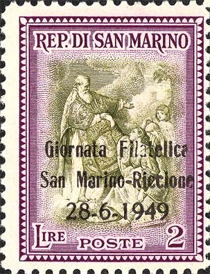 Tag der Philatelie - San Marino erhebt die Republik, Werk von P. Batoni