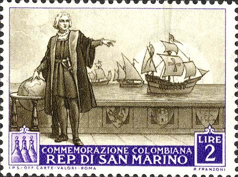 500. Jahrestag der Geburt von Christoph Kolumbus - Christoph Kolumbus und Karavellen