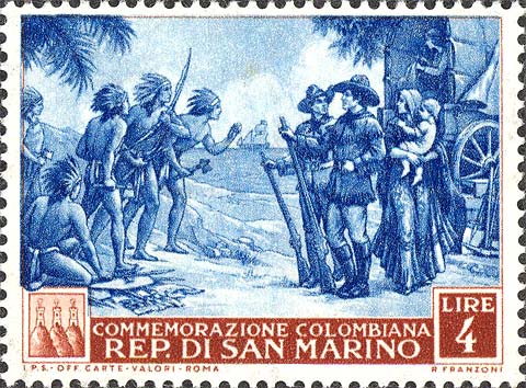 500. Jahrestag der Geburt von Christoph Kolumbus - Indianer und Kolonisatoren