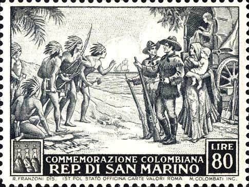 500. Jahrestag der Geburt von Christoph Kolumbus - Indianer und Kolonisatoren