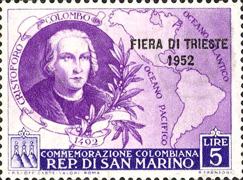 Messe in Triest - Christoph Kolumbus und die Karte von Amerika