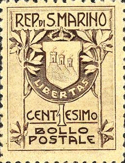 Wappen von San Marino, große Vignette