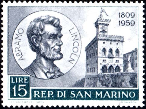 150. Jahrestag der Geburt von Abraham Lincoln - Porträt von Abraham Lincoln und dem Kapitol