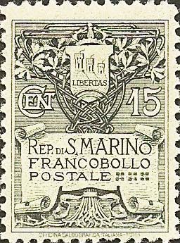 Wappen von San Marino, große Vignette