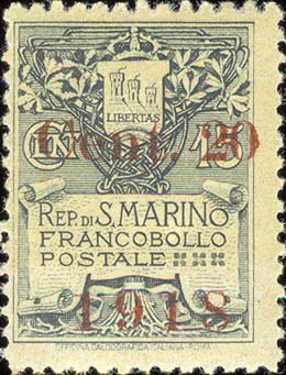 Wappen von San Marino, überdruckt