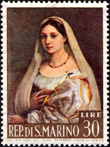 Raffaello Sanzio - Die verschleierte Fornarina, ein Werk von Raffael