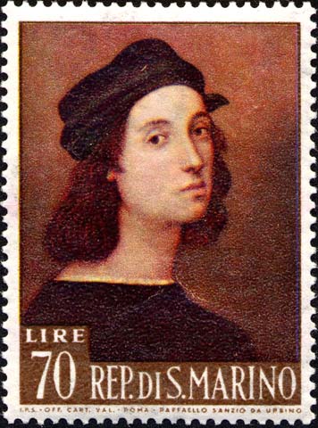 Raffaello Sanzio - Selbstporträt, Werk von Raffael