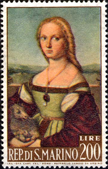 Raffaello Sanzio - Frau mit Einhorn, von Raffael