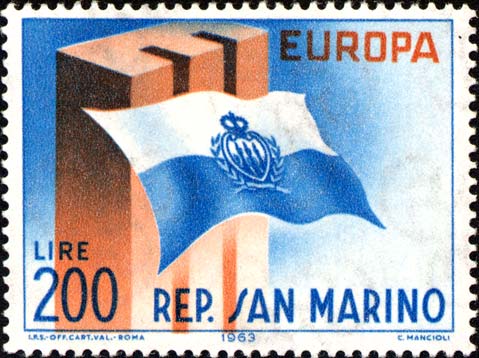 Europa - Flagge von San Marino