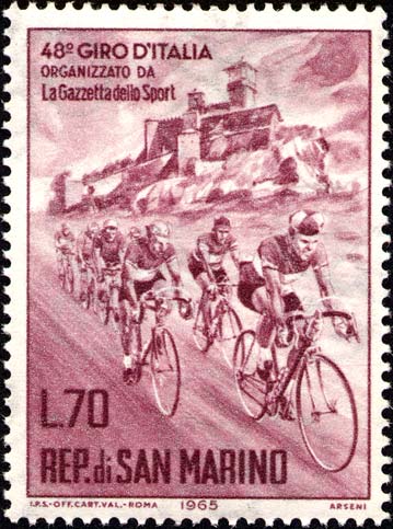 Radtour durch Italien - San Marino und Radfahrer