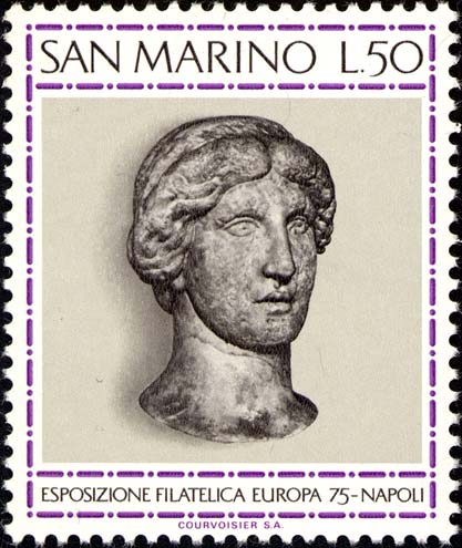 15ª mostra del francobollo Europa, a Napoli - Testa di Afrodite