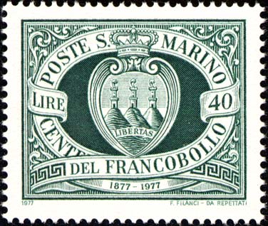 Centenario dei primi francobolli di San Marino