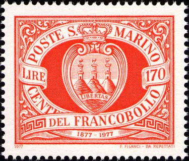 Centenario dei primi francobolli di San Marino