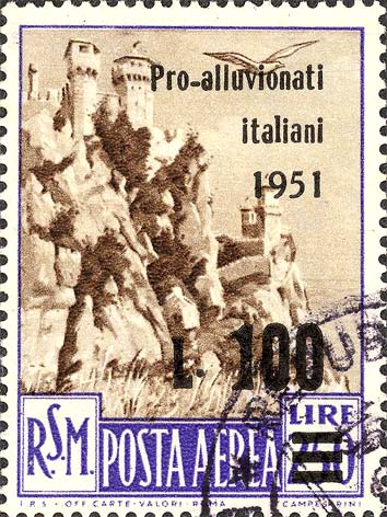 Für die italienischen Flutopfer - Türme von San Marino