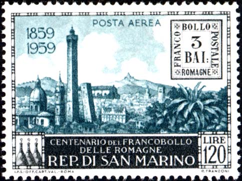 Hundertjähriges Jubiläum der Romagna - Briefmarken - Briefmarke der Romagna und Bologna