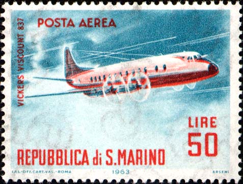 Moderne Flugzeuge - Vickers Viscount 837