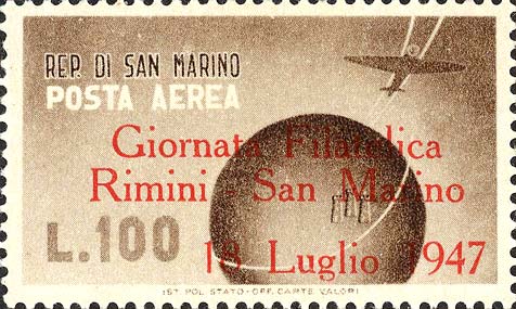 Tag der Philatelie - Flugzeug und Globus