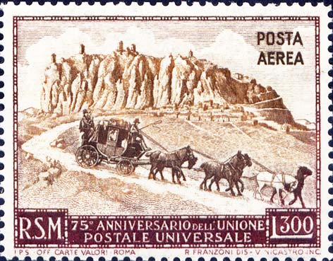 75. Jahrestag der Weltpostunion - Postkutsche