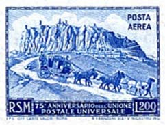 75. Jahrestag der Weltpostunion - Postkutsche