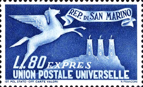 Eilmarken - Pegasus und die Türme von San Marino