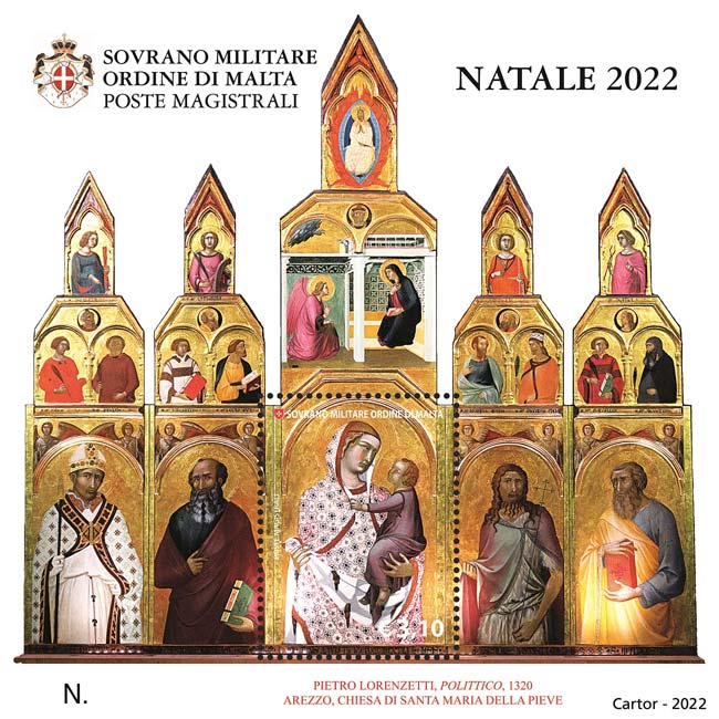 Weihnachten - Polyptychon der Pieve, Werk von Pietro Lorenzetti