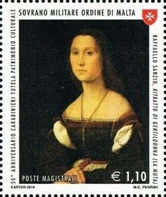 50. Jahrestag der Gründung des Carabinieri - Kommandos zum Schutz des kulturellen Erbes - Porträt einer Dame von Raffaello Sanzio