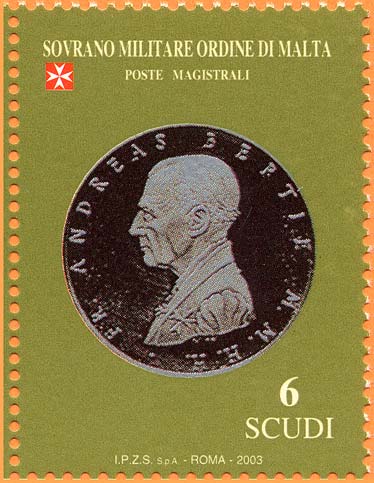 Münzen des Ordens - 10 Grani Bronzemünze zu Weihnachten 2003