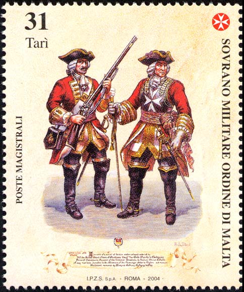 Kostüme und Uniformen des Ordens - Ritter von Jerusalem im 17. und 18. Jahrhundert in Militärkleidung