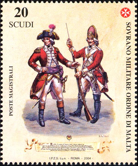 Kostüme und Uniformen des Ordens - Ritter von Jerusalem im 17. und 18. Jahrhundert in Militärkleidung