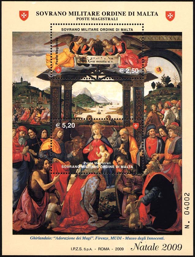 Weihnachten - Die Anbetung der Heiligen Drei Könige, ein Werk von Ghirlandaio