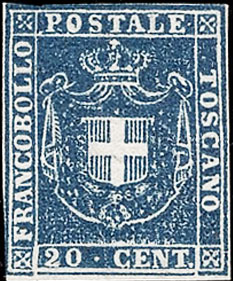 1 gennaio 1860 - Governo provvisorio - 20 c