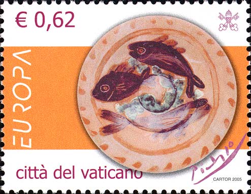 Europa - Teller mit Fischmotiv, ein Werk von Picasso