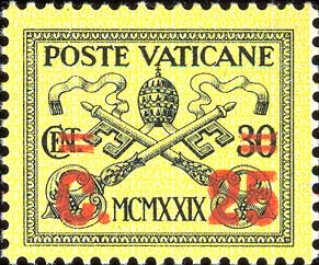 Versöhnung, überdruckt - Bildnis von Pius XI.