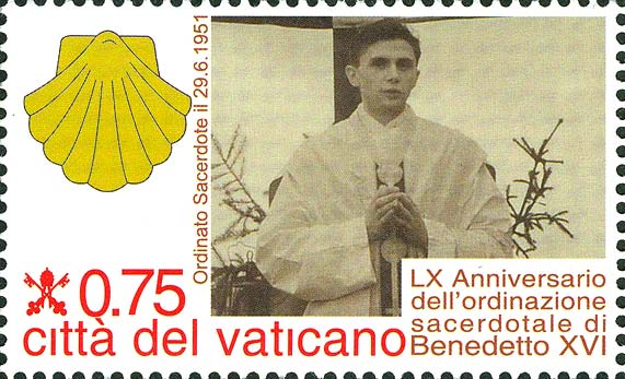 60. Jahrestag der Priesterweihe von Benedikt XVI. - Benedikt XVI. zum Priester gweweiht