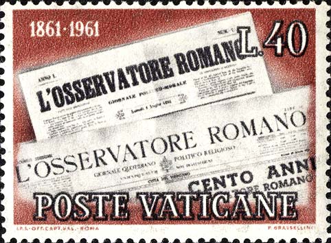 Hundertjähriges Jubiläum des Osservatore romano