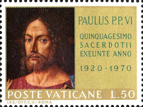 50. Jahrestag der Priesterweihe Seiner Heiligkeit Paul VI. - Porträt von Jesus, von Alberto Dürer