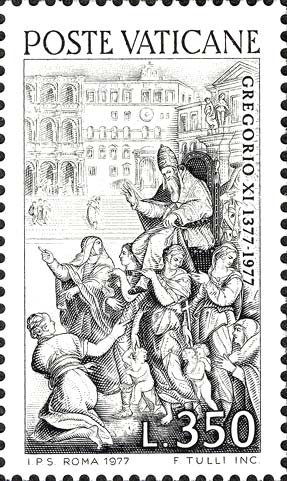 600. Jahrestag der Rückkehr von Papst Gregor XI. von Avignon nach Rom